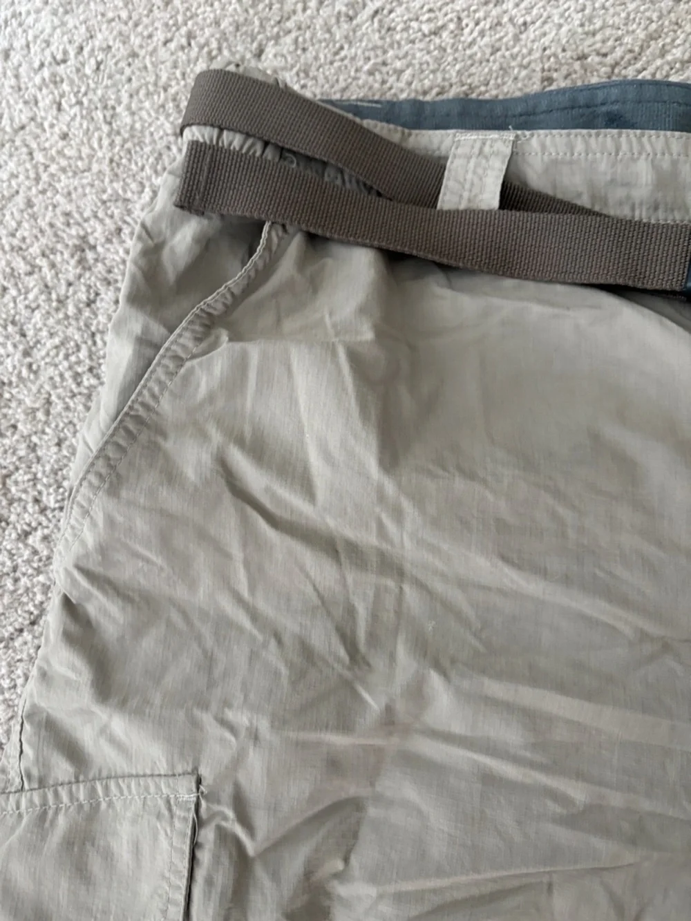 Men's Tan Cargo Shorts with Utility Belt - Picture 5 of 10